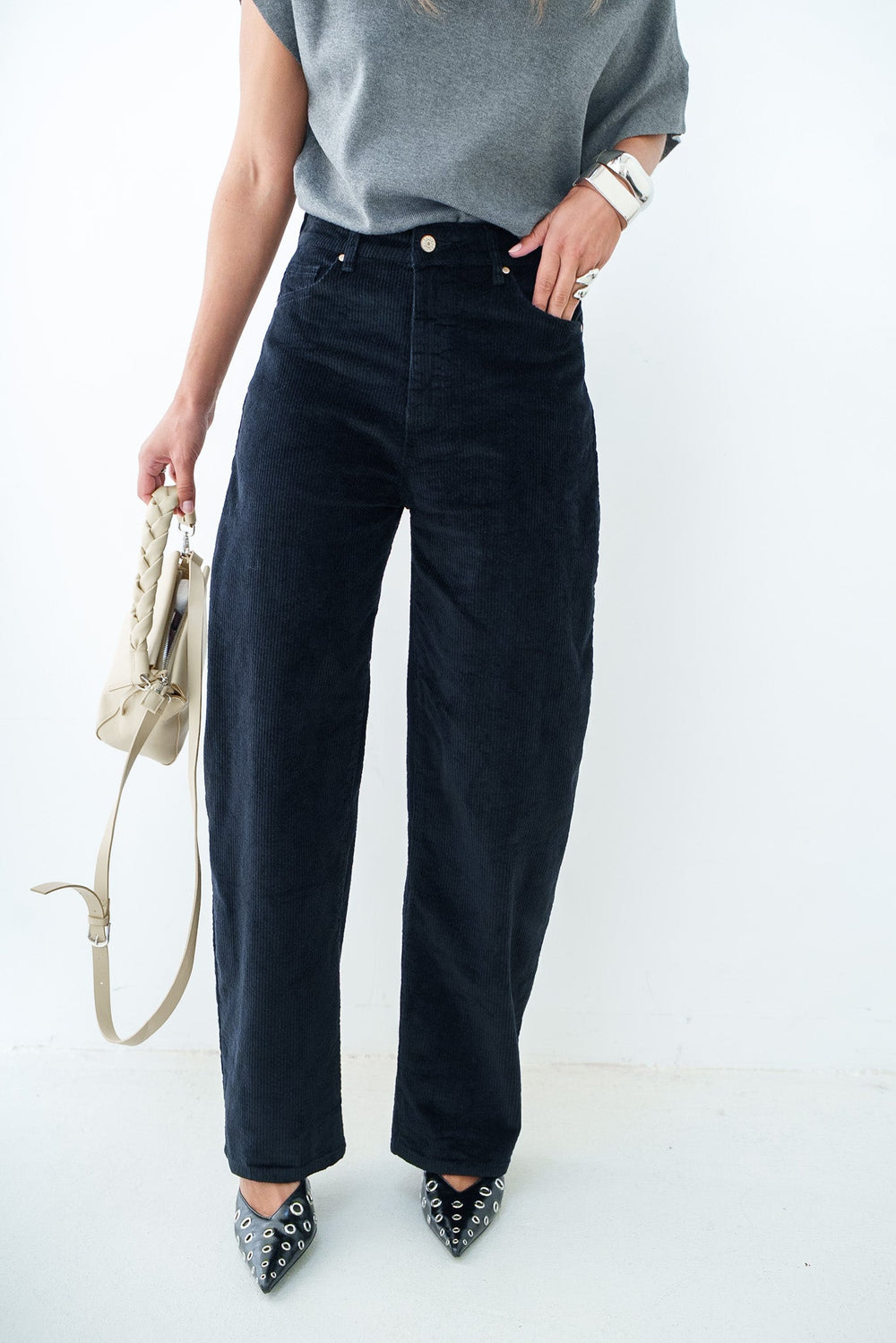 BARREL TÉO VELOURS - PANTALON