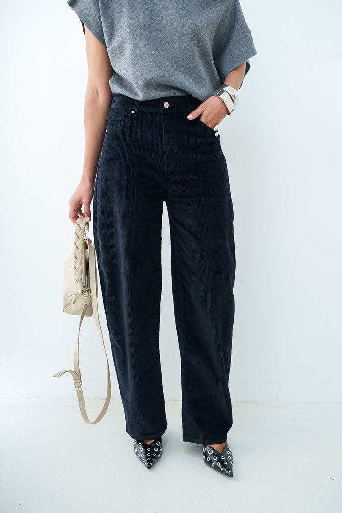 BARREL TÉO VELOURS - PANTALON
