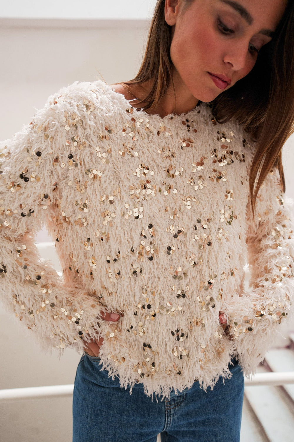 BLOUSE SEQUIN JUJU - TOP