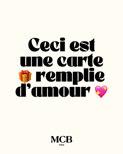 Carte - cadeau MCB Paris - Gift Cards