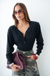 MAILLE EPAULETTE BLACK - TOP
