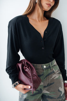 MAILLE EPAULETTE BLACK - TOP