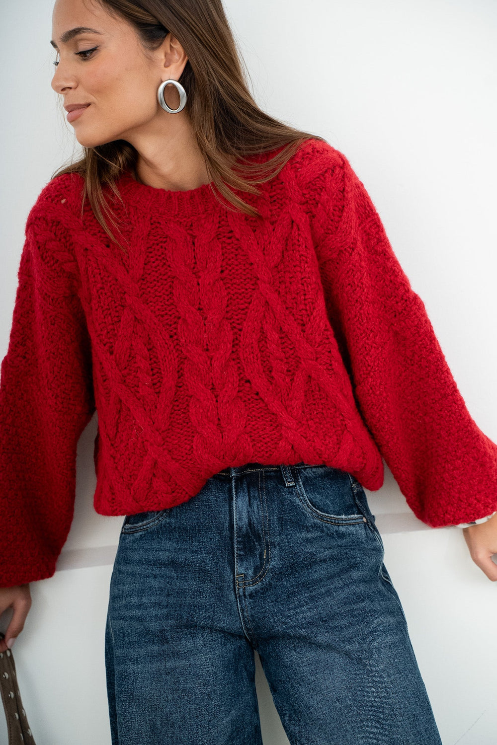 PULL COLINS ROUGE - PULL & MAILLE