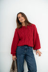 PULL COLINS ROUGE - PULL & MAILLE