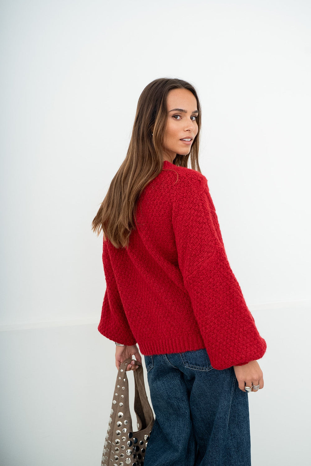 PULL COLINS ROUGE - PULL & MAILLE