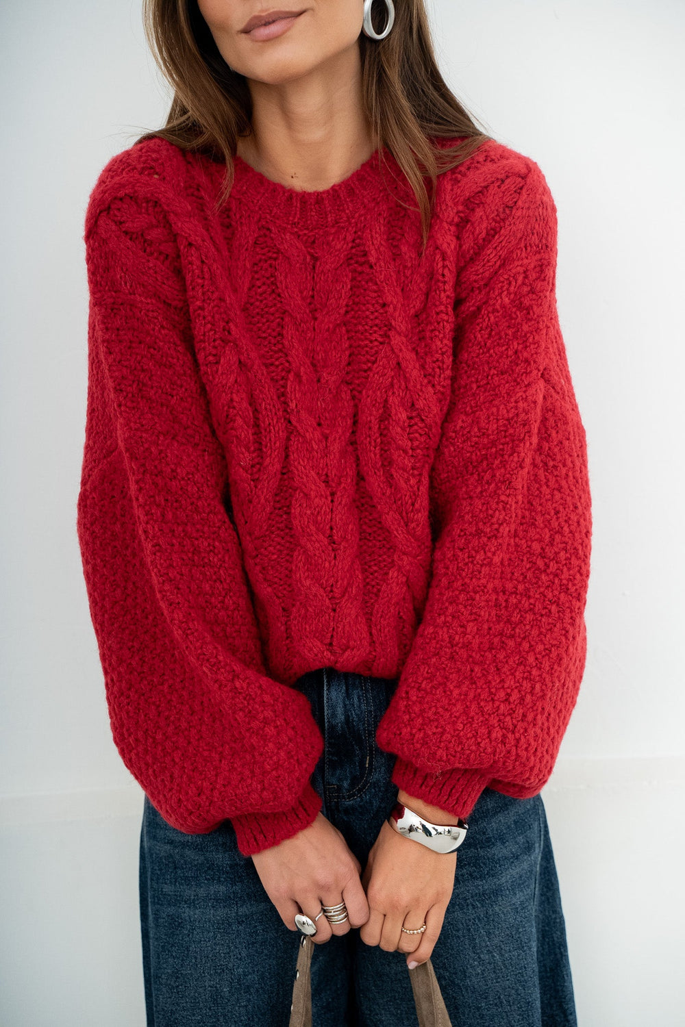 PULL COLINS ROUGE - PULL & MAILLE