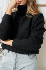SWEAT CLAIRE - PULL COL ROULE